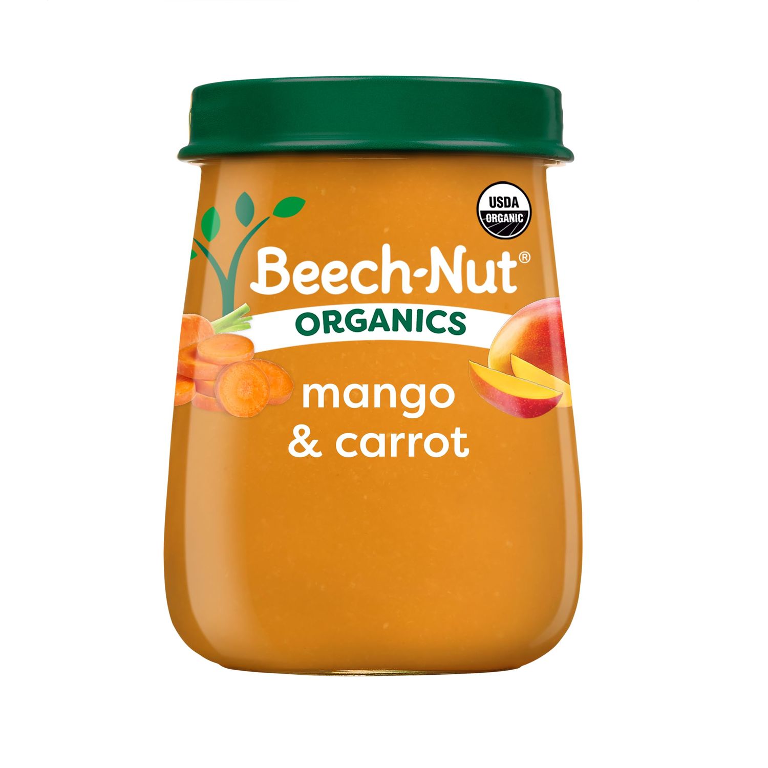 Beech-Nut Organics Stage 2 Organic Baby Food, Mango Carrot, 4oz Jar (10 Pack)