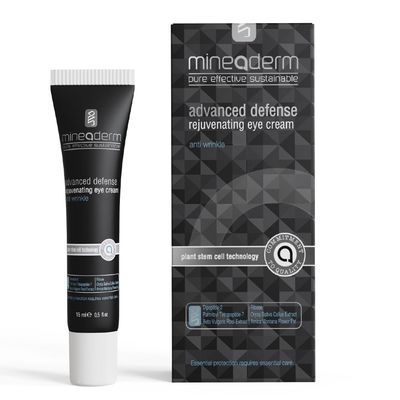 Mineaderm Advanced Rejuvenating Eye Cream for Dark Circles and Puffiness - Anti-Aging Eye Treatment with Peptides Stem Cells and Shea Butter - Firms Smooths and Hydrates Under Eye Area