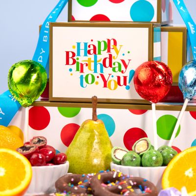 Birthday Fruit Chocolate Tower