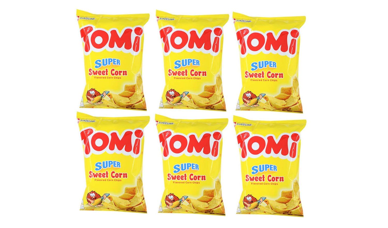 Stateline Tomi Super Sweet Corn Flavored Corn Chips 110g, 6 Pack