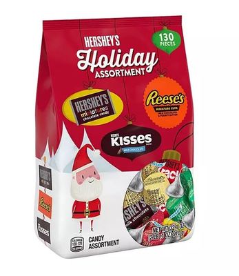 Hershey Holiday Assortment, Chocolate Candy, 140 pcs.
