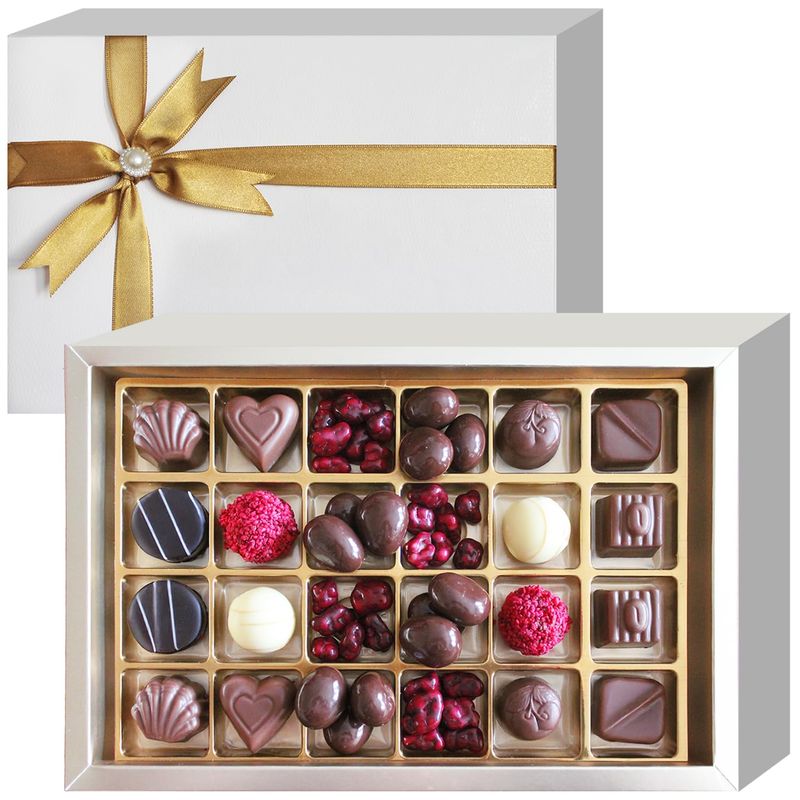 Ceres Gourmet Handmade Assorted Chocolate Gift Box - 24-Piece Truffles Candy in Elegant Packaging, Ideal for Valentine s
