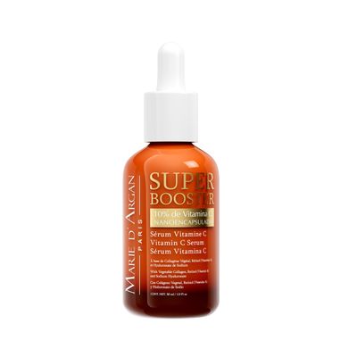 Marie d&#39;Argan Vitamin C Super Booster Face Serum 30 ml - With Retinol, Sodium Hyaluronate, Collagen and Brightening and 10 Pure Vit C Brightening and Anti-Aging