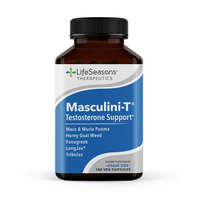 LifeSeasons Masculini-T - Testosterone Support Supplement - Enhances Mental Physical Aspects of Sexual and Athletic Performance - Supports Normal Erectile Function - Improve Libido - 180 Capsules
