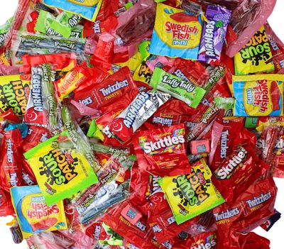 Mega Party Favor Pi ata Mix - Assorted Individually Wrapped Fruity Mixed Assortment Bag - Bulk Pinata Candy Bag Filler, by Queen City Candy Cave (4 Pound)