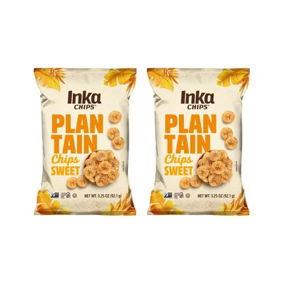 Inka Crops Sweet Plantain Chips, 3.25 oz, (Pack of 2)