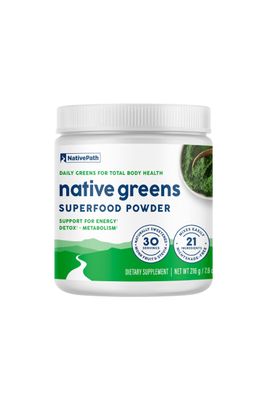 NativePath Native Greens Superfood Powder - Daily Super Greens Powder with Organic Greens and Superfoods to Support Detox, Thyroid, and Gut Health for Energy and Positive Body Changes, 30 Servings
