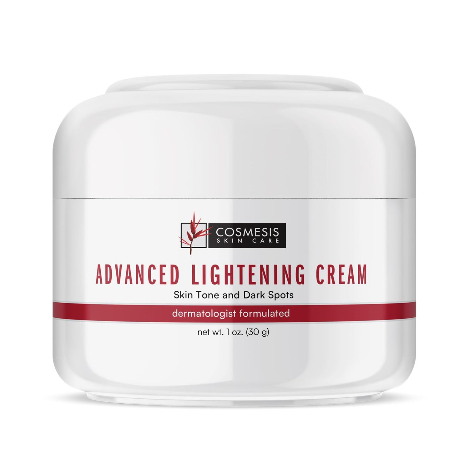Cosmesis Advanced Lightening Cream - Reduce Dark Spots, Rejuvenate Skin Tone, Younger-Looking Skin, Indian Gooseberry, Niacinamide, Alpha Arbutin - 1 oz