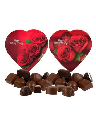 Elmer Valentine Chocolate Truffles Heart Box Set, Milk and Dark Chocolates, Rose Themed Gift Box, 2 Pack (Pack of 2-2 oz Each)