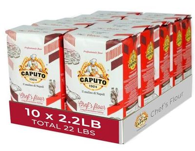 Antimo Caputo Chef&#39;s Flour 2.2 LB (Case of 10) - 22 LB Total - Italian Double Zero 00 Flour - Soft Wheat for Pizza Dough, Bread, Pasta