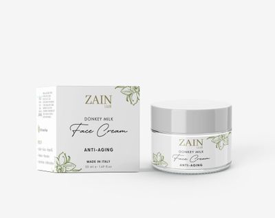 ZAIN1 Moisturizing Face Cream - Anti-Aging with Donkey Milk, Vitamins, and Protein