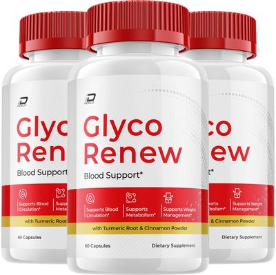 Glyco Renew Capsules, GlycoRenew Advanced Supplement, All Natural Formula to Maintain Healthy Levels, Maximum Strength Daily Formula, Glyco Renew Capsules Reviews (3 Pack - 180 Capsules)