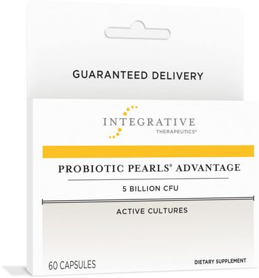 Integrative Therapeutics Probiotic Pearls Advantage - Gut Health Support - Daily Digestive Support with Lactobacilli Bifidobacteria - Non-Refrigerated - True Delivery Technology - 60 Capsules