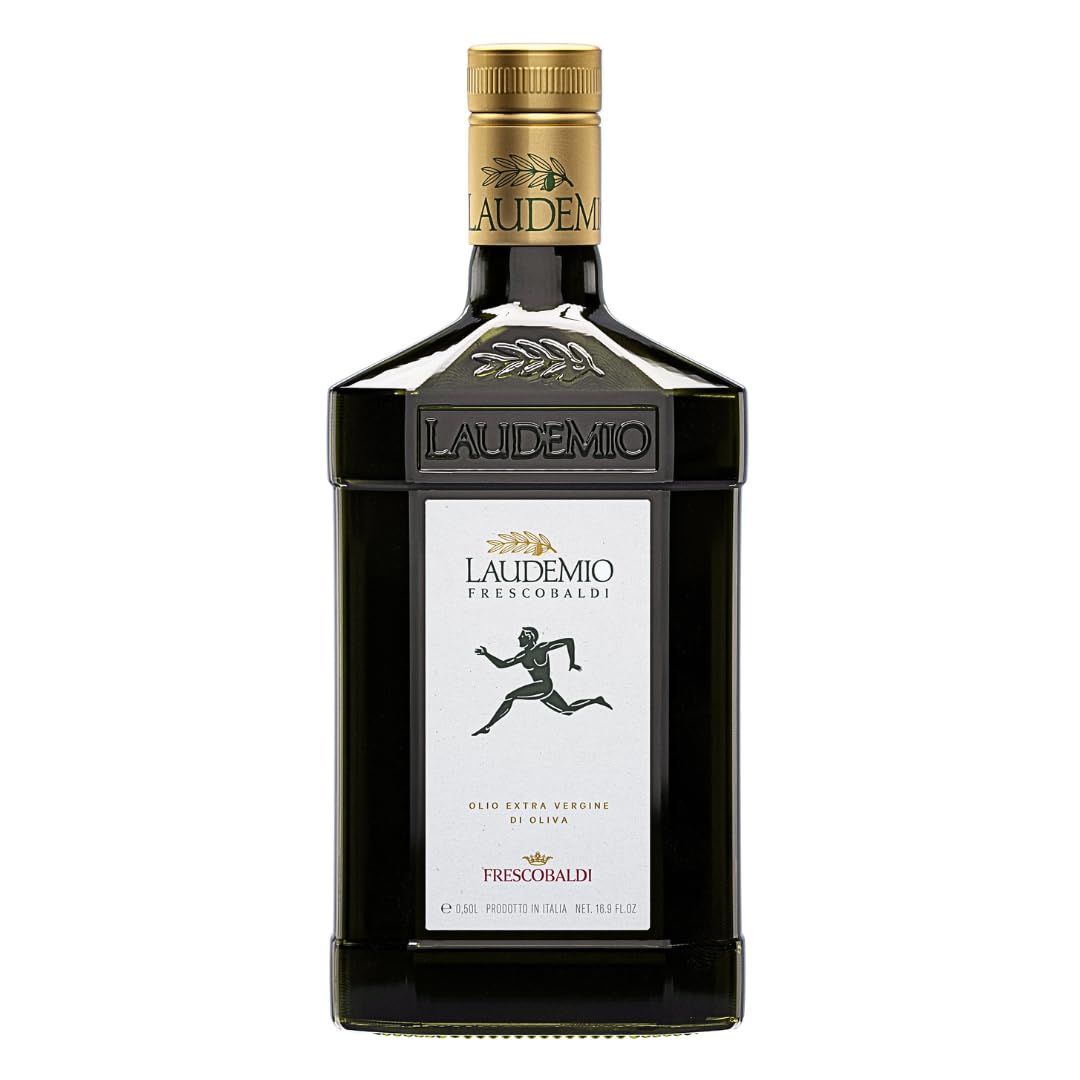 FRESCOBALDI Laudemio Extra Virgin Olive Oil, 16.9 FL Oz, 500ml, Premium, Award Winning Product of Tuscany, Italy, Fruity Peppery Flavor, Smooth Robust Low Acidity, Rich in Polyphenols