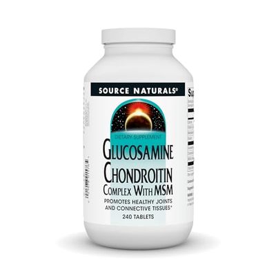 Source Naturals Glucosamine Chondroitin Complex with MSM, Promotes Healthy Joints and Connective Tossues - 240 Tablets