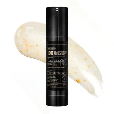 VT COSMETICS Black Truffle Reedle Shot 100, Spicule Microneedling Exosome Serum with 24K Gold for Skin Elasticity, Deep Nourishment, Exfoliation Smooth Glass Skin, Korean Skin Booster, 1.69 fl oz