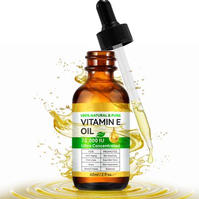 Vitamin E Oil for Scars 2.02 FL OZ- All Natural Vegan Skin Moisturizer - Light and Unscented Great for Post Surgery Scars - Reduce Wrinkles, Anti Aging - Face, Skin All Over