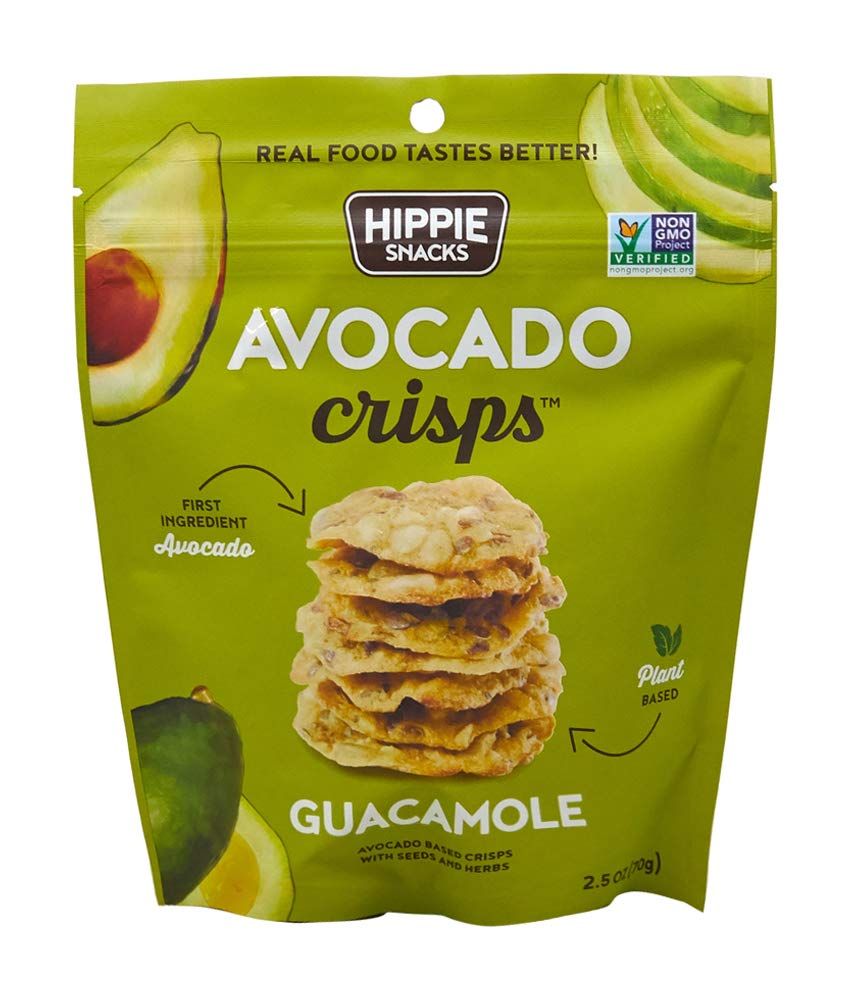 Hippie Snacks, Avocado Crisps, Guacamole, 2.5oz