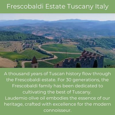 FRESCOBALDI Laudemio Extra Virgin Olive Oil, 16.9 FL Oz, 500ml, Premium, Award Winning Product of Tuscany, Italy, Fruity Peppery Flavor, Smooth Robust Low Acidity, Rich in Polyphenols
