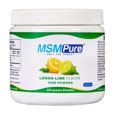 KALA HEALTH MSMPure Lemon Lime Flavored Fine MSM Powder Crystals - Organic Sulfur for Joint Flexibility, Skin Appearance, and Hair Nail Support - 8.8 oz, USA Made, Distilled Flakes