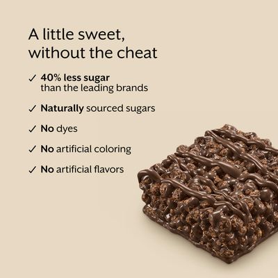 Promix Nutrition Vegan Protein Puff Bars High Protein, Low Calorie Marshmallow Crispy Treat Kosher, Soy Free - Chocolate