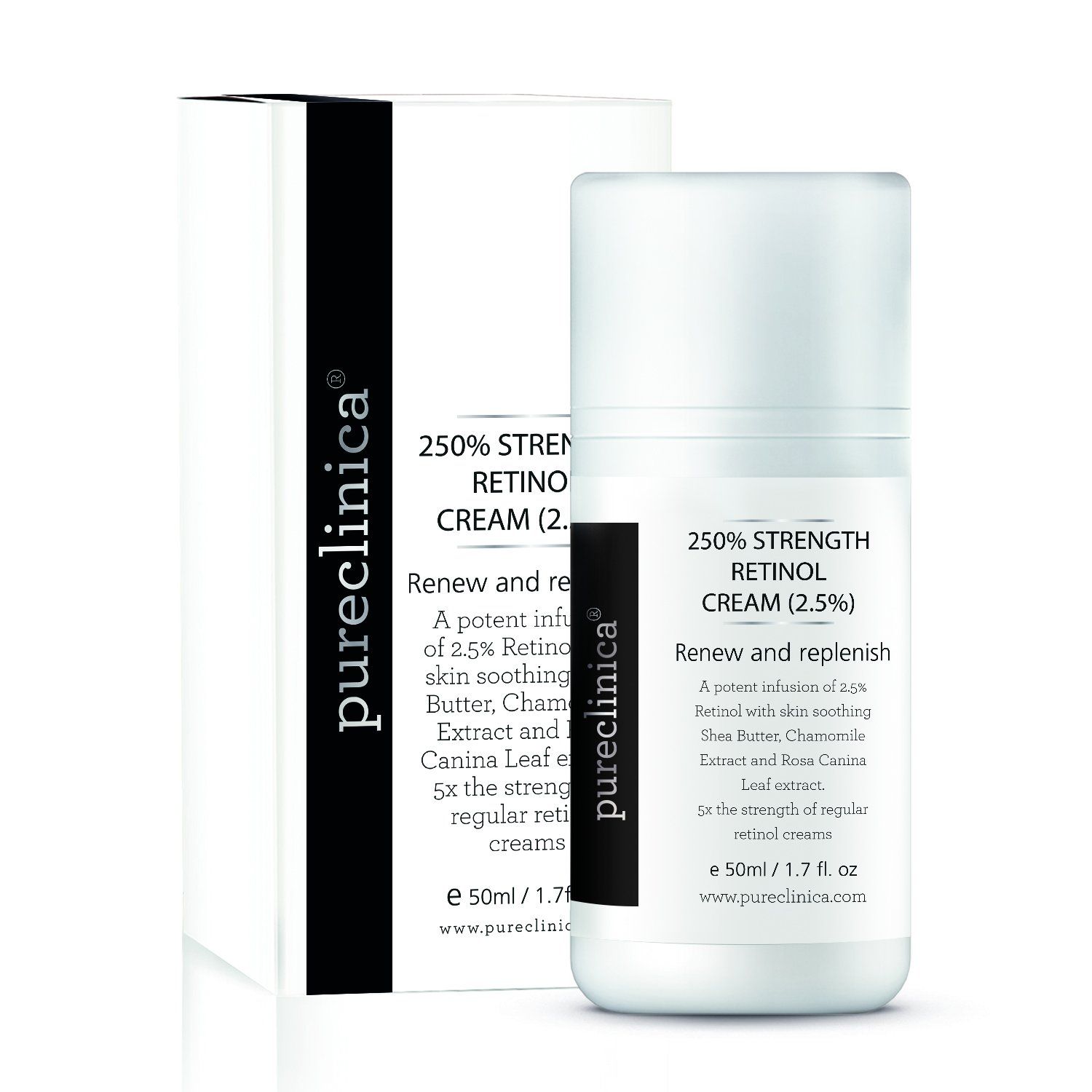250 Strength Retinol Cream - 50ml 1.7 fl. oz. Potent Anti-Aging, with 2.5x Active Ingredients Compared to Competitors