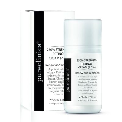250 Strength Retinol Cream - 50ml 1.7 fl. oz. Potent Anti-Aging, with 2.5x Active Ingredients Compared to Competitors