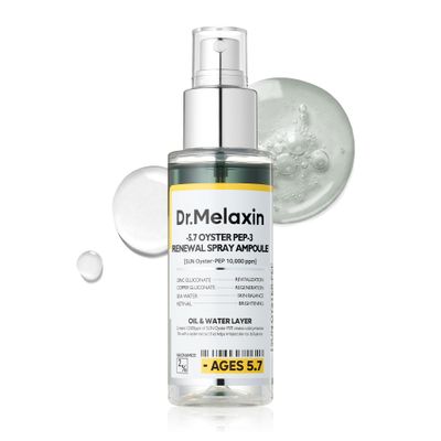 Dr.Melaxin Oyster Pep3 Renewal Oil Mist Oil Moisture Double layering formulation, Skin Texture Care Hydrates and Soothing for Face, Korean Skincare, 3.38 fl oz (100ml)