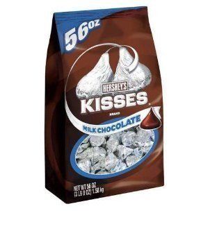 Hershey&#39;s Milk Chocolate Kisses, 56 Ounce Bag (330 Pieces) (4 Pack)