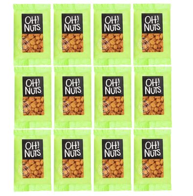 Oh! Nuts BBQ Corn Roasted Salted Individual Nut Snacks for On-the-Go - 12 Convenient Nut Snacks for School - Bulk Nuts Variety - Individual Packs (1.5 oz Each)