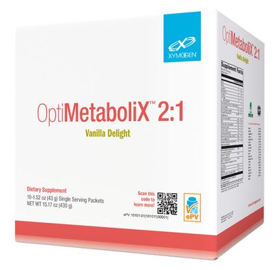 XYMOGEN OptiMetaboliX - Metabolism Supplement with B12 Vitamins and Folate - Cinnamon Supplements Vitamin B9 - Vegan Gluten Free - Vanilla Delight (10 Servings)