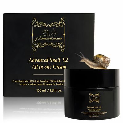 SC Sapphire&#39;s Advanced Snail Mucin 92 All In One Moisturizer Revitalizing Cream 90-Day Hydrating Treatment for Dry Skin, Blemishes, and Fine Lines