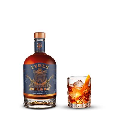 Lyre&#39;s American Malt Premium Non Alcoholic Spirits, Mocktails Nonalcoholic Drinks, Bourbon Style, 23.7 Fl Oz