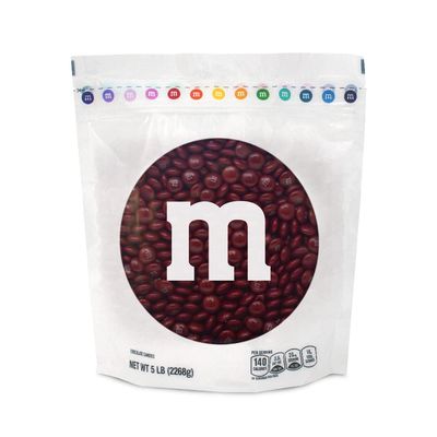 MM S WORLD Maroon Chocolate Candy, 5lbs Resealable Pack for Candy Bars, Birthday Parties, Weddings, Graduations, Holidays, a Box of Chocolates, Desserts and More