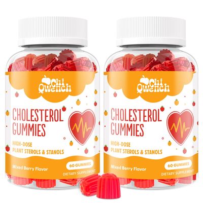 Cholesterol Supplements with 1500 Mg Plant Sterols Stanols, Cholesterol Support Gummies, Cholesterol Complex Gummies, Maintains Normal Levels, Mixed Berry Flavor, 120 Count
