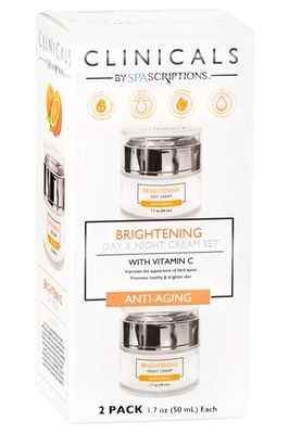 SpaScriptions Clinicals Brightening Vitamin C Day Night Cream Set - 2 Pack (1.7oz)