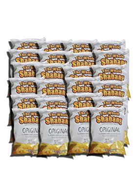 Moon Lodge The Whole Shabang Potato Chips, 1.5 Oz, 24 Bags Value Pack with 3 Extra Bags, Super-Seasoned