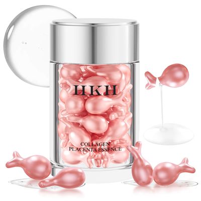 Pro-Retinol Serum For Face Anti-Aging Wrinkle 48 Capsules, Vitamin C Anti-Wrinkle,Vitamin A Retinol Collagen Anti-Aging Night Serum For Women,Smooth,Hydrate,Firming Skin,Travel Portable