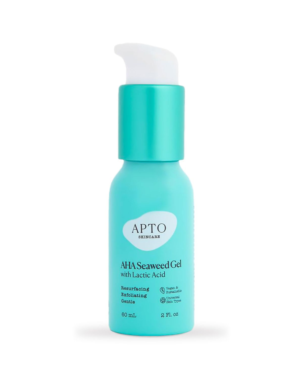APTO AHA Seaweed Gel wLactic Acid: Rinse-Off Resurfacing Chemical Exfoliant for a Renewed Complexion, 2 fl. oz.