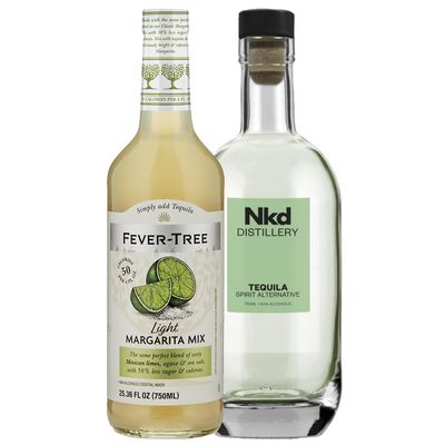 Nkd Distillery Tequila Alternative Premium Non-Alcoholic Spirit - Zero Alcohol With Fever Tree Margarita Mix Bottle