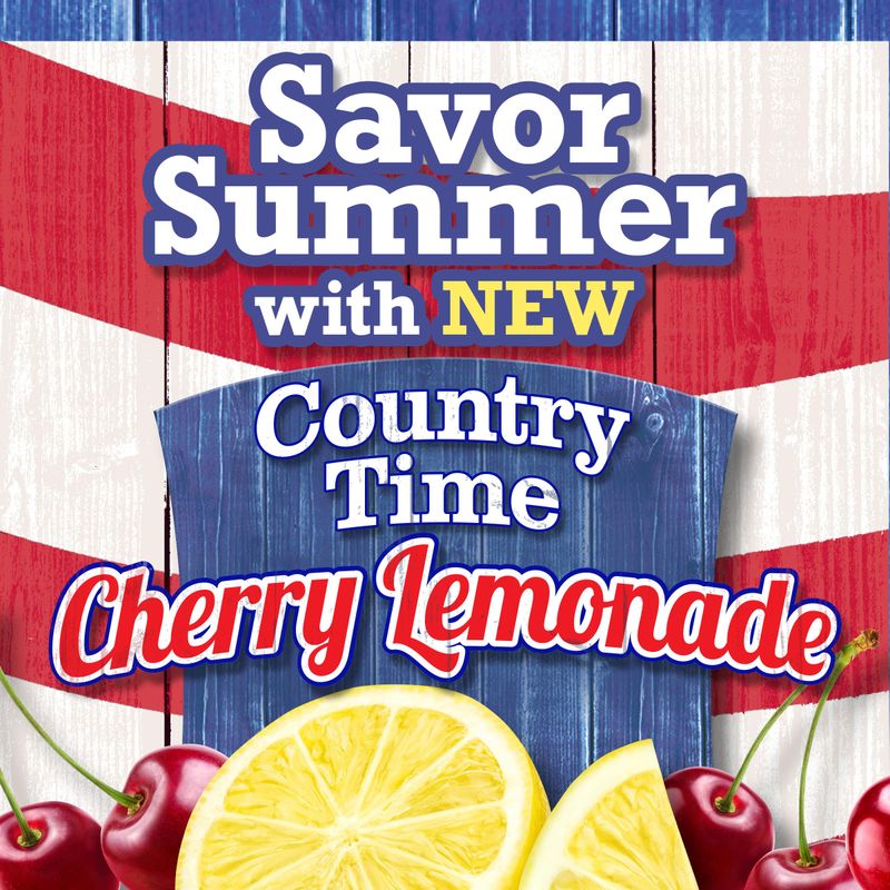 Country Time Cherry Lemonade flavored with other natural flavor Drink Mix, 18.3 oz Canister