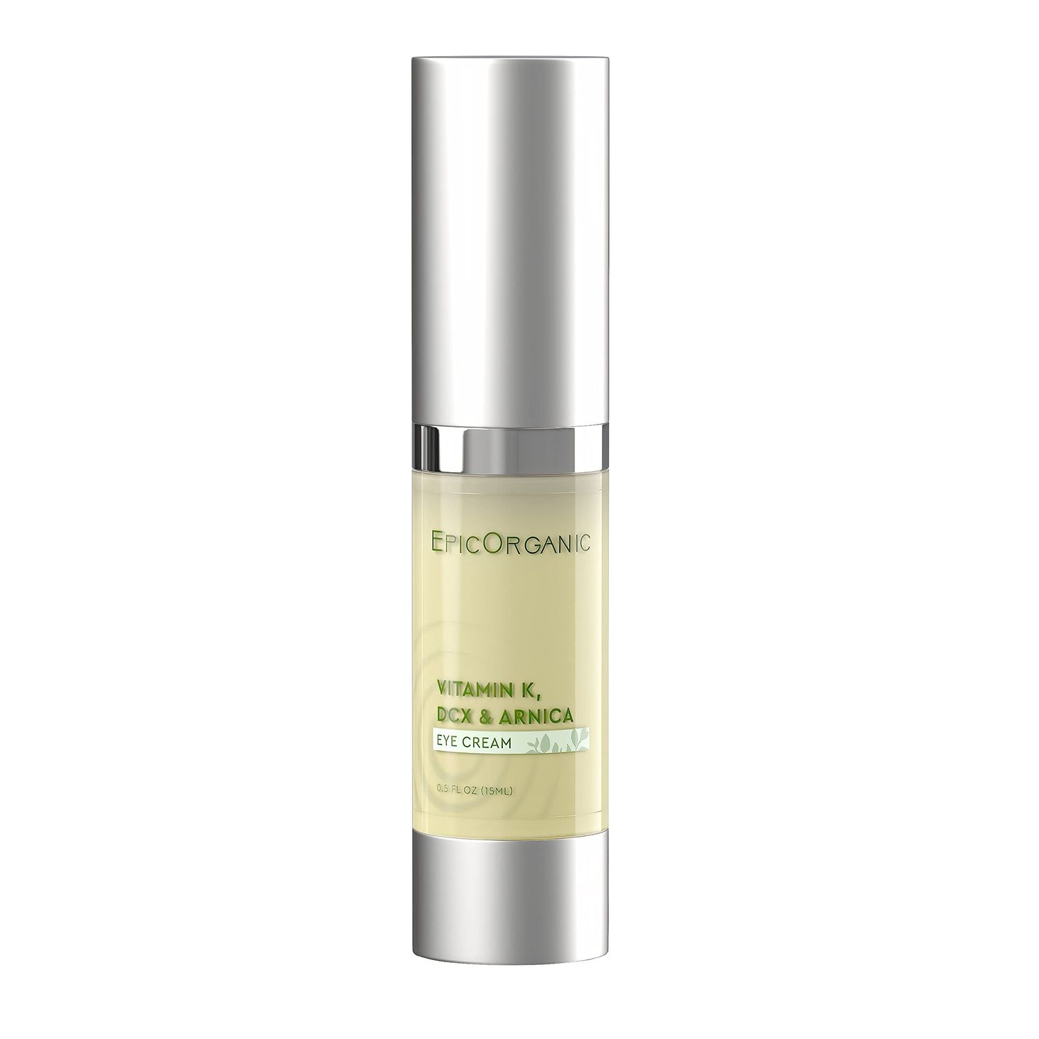 Epic Organic Eye Cream - Vitamin K Arnica - Naturally Reduces Wrinkles, Under Eye Bags, Puffiness, Dark Circles Fine Lines, Nourishes Around Eye Skin 0.5oz
