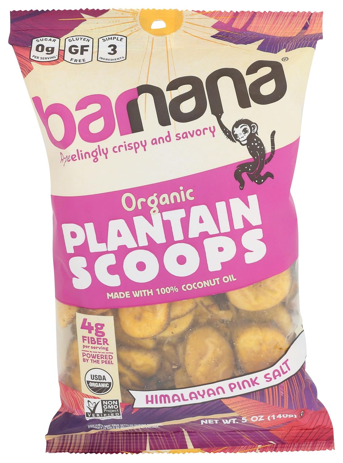 Barnana Plantain Scoops Pink Slt 5 OZ