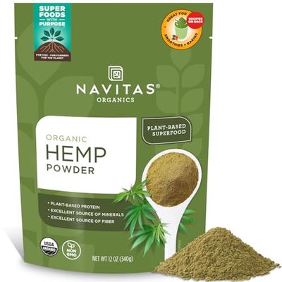 Navitas Organics Hemp Powder, 12 oz. Bag, 11 Servings - Organic, Non-GMO, Cold-Pressed, Gluten-Free