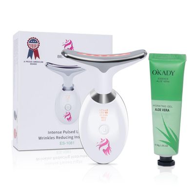 Red Light Therapy for Face, Facial Massager, Double Chin Reducer, Skin Tightening Anti-Aging Face Lift Device, True Beauty Glow Facial Massager, 7-in-1 LED Facial Sculptor