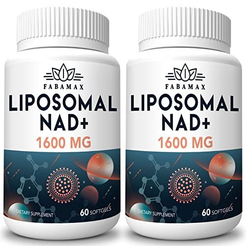 1600 mg Liposomal NAD Supplement, 98 Pure NAD Supplement, Superior Absorption, Alternative to Nicotinamide Riboside or NADH to Boost NAD for Aging Defense, Energy, Longevity, 120 Softgels