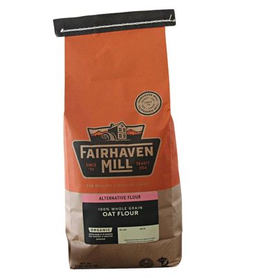 Fairhaven Mill Organic Oat Flour - Milled from Oat Groats - Sweet Nutty Flavor - Ideal for Cookies, Breads, Treats - 5 lbs Bag - 8514