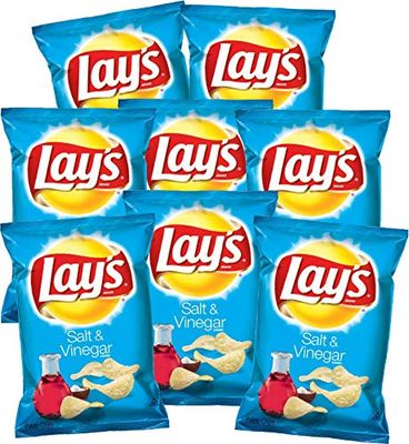 Lay&#39;s Salt Vinegar Flavored Potato Chips, 1.5 ounce (Pack of 8)
