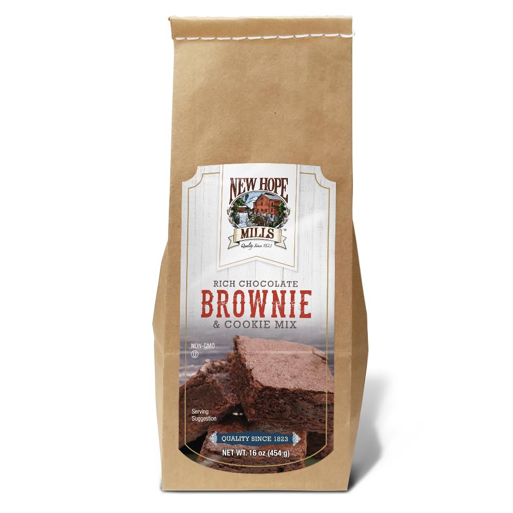 Rich Chocolate Brownie Cookie Mix,New Hope Mills, Indulge in a rich chocolate experience, 16oz.