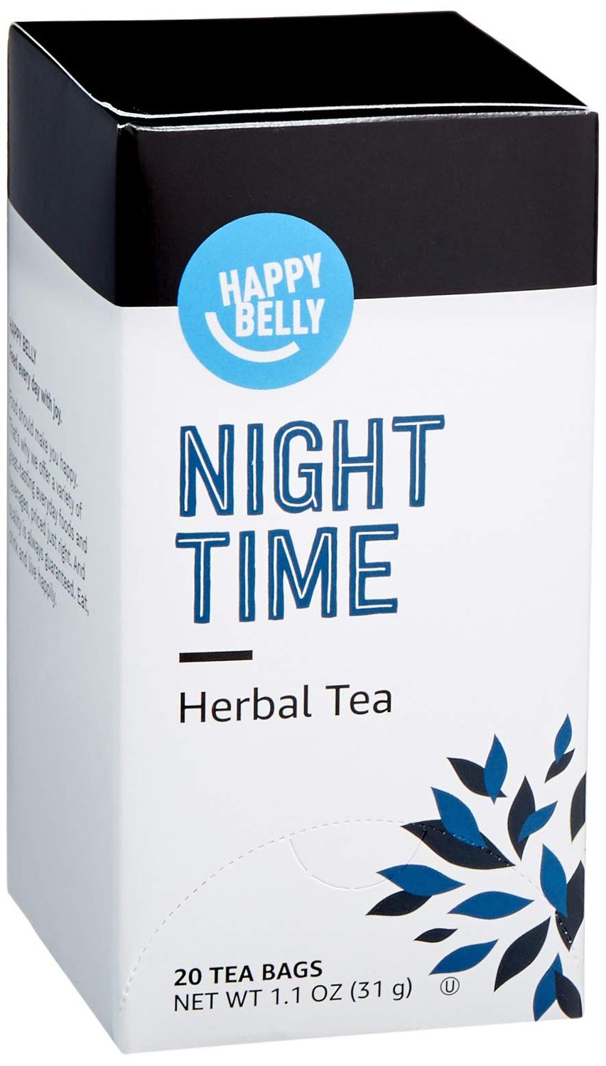 Amazon Brand - Happy Belly Night Time Herbal Tea Bags, 20 Count